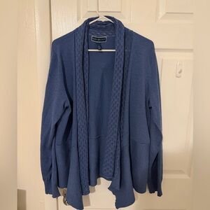 Karen Scott Knit Blue Cardigan